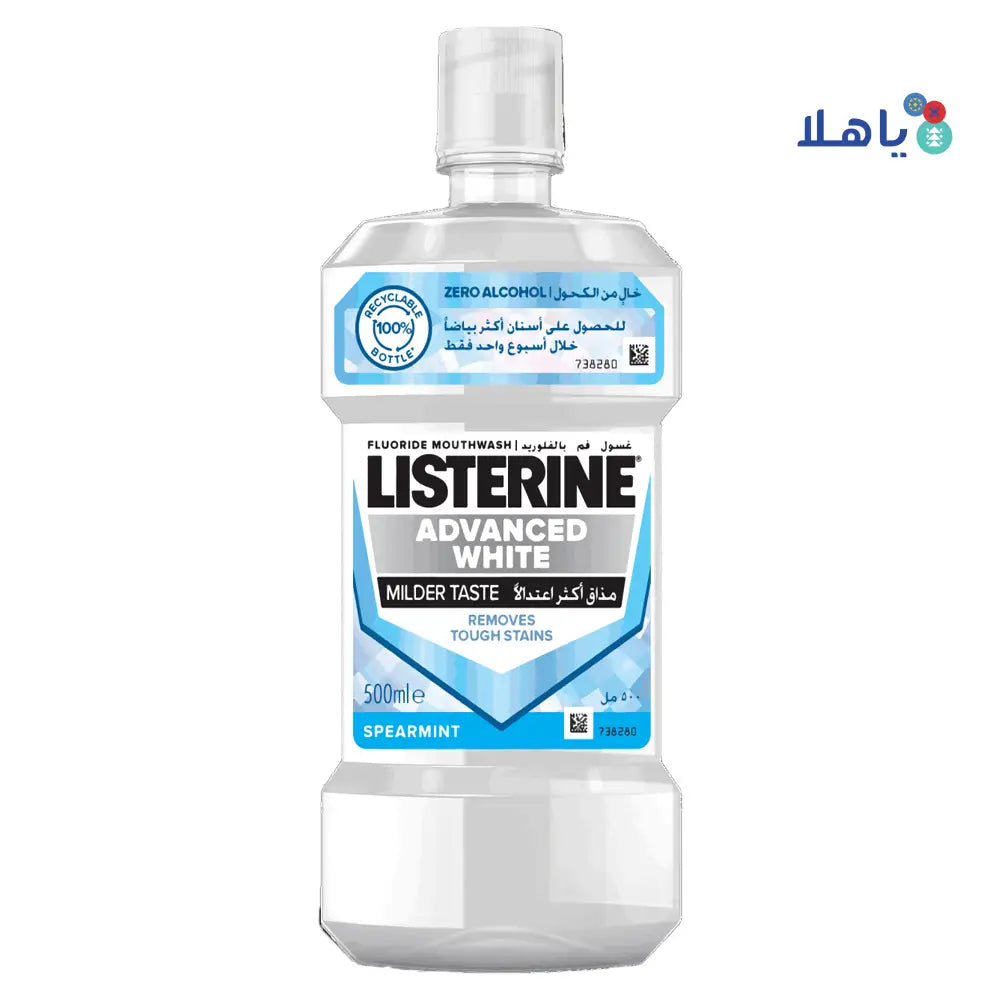 LISTERINE ADVANCED WHITE MILDER TASTE M/W T 500ML