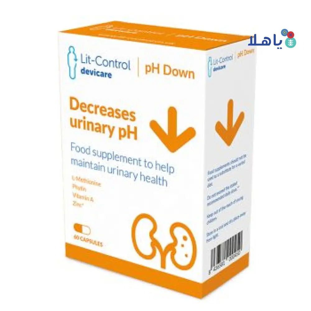 LIT-CONTROL DEVICARE 832MG PH DOWN 60 CAPSULES-ORANGE