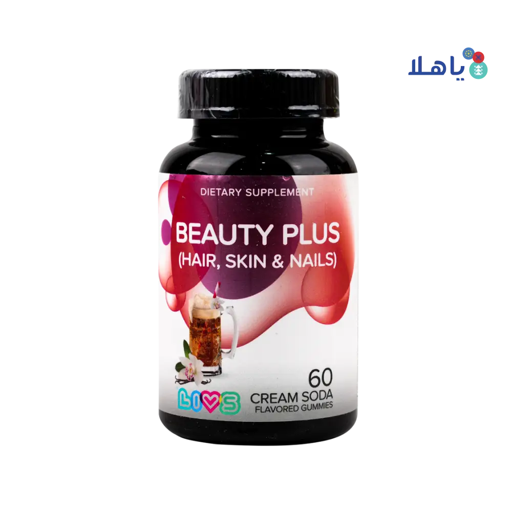 Livs Beauty Plus (Hair Skin & Nails) Cream Soda 60 Gummies