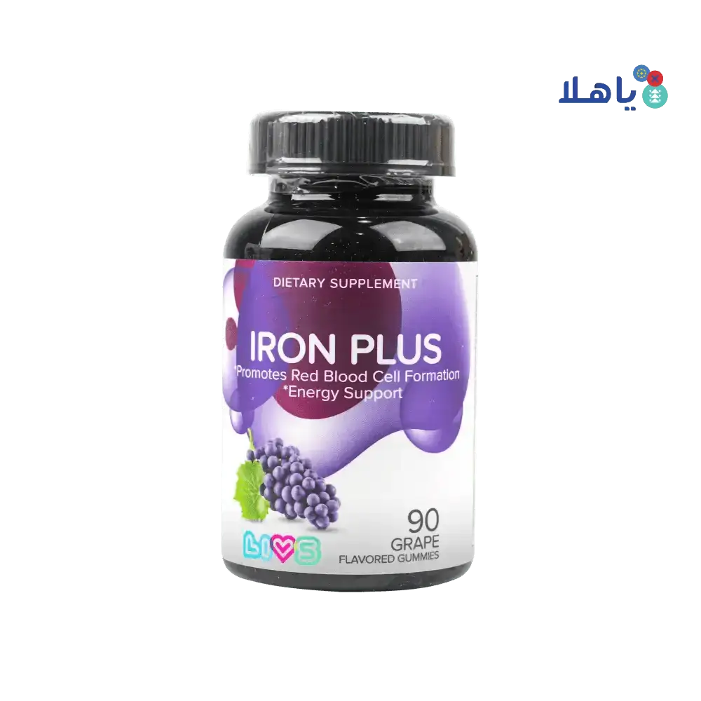 LIVS - Livs Iron Plus Grape 90 Gummies - Pharmazone - 