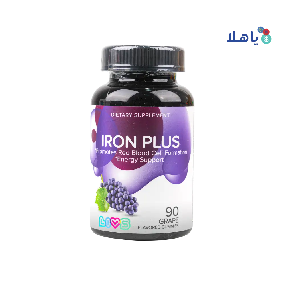 Livs Iron Plus Grape 90 Gummies