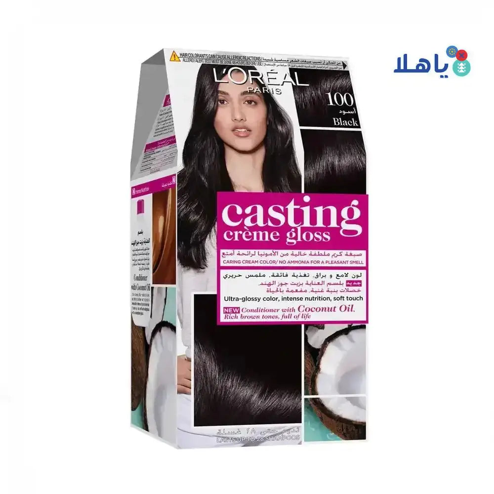 L'oreal - L'oreal Casting Creme Gloss Color 100 - Black - Pharmazone - 