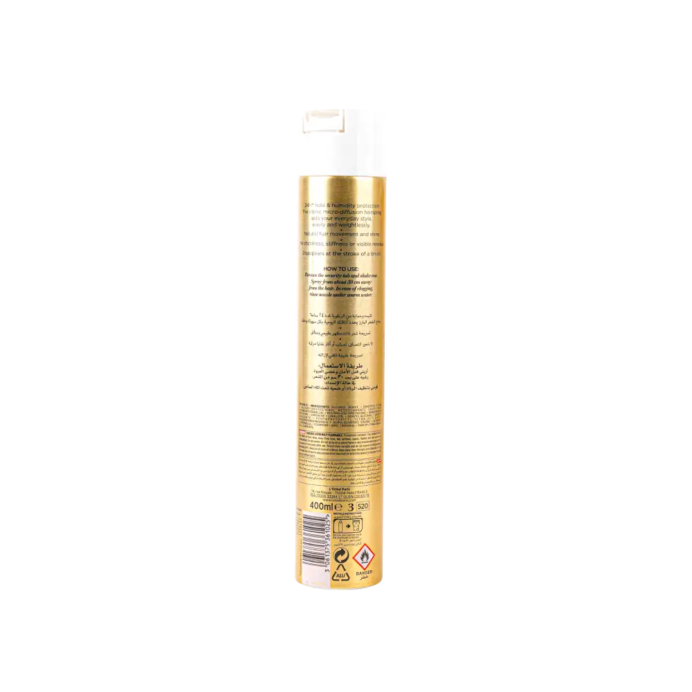 L’oreal Elnett Micro-Diffusion Hairspray 400ml-Strong Hold