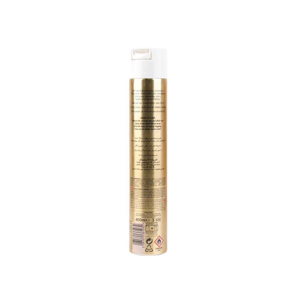 L’oreal Elnett Micro-Diffusion Hairspray 400ml-Supreme Hold