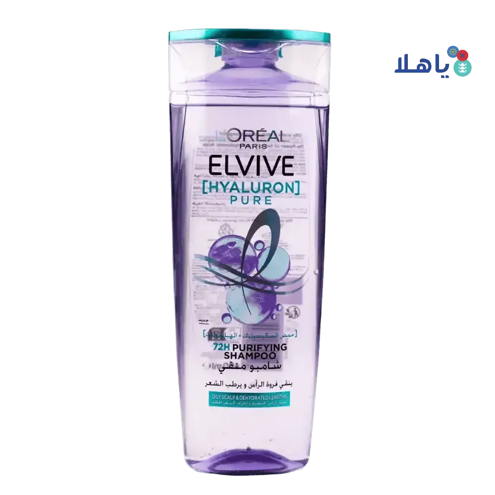 L'OREAL - L'oreal Elvive Hyaluron Pure 72H Shampoo 400ml - Pharmazone - 