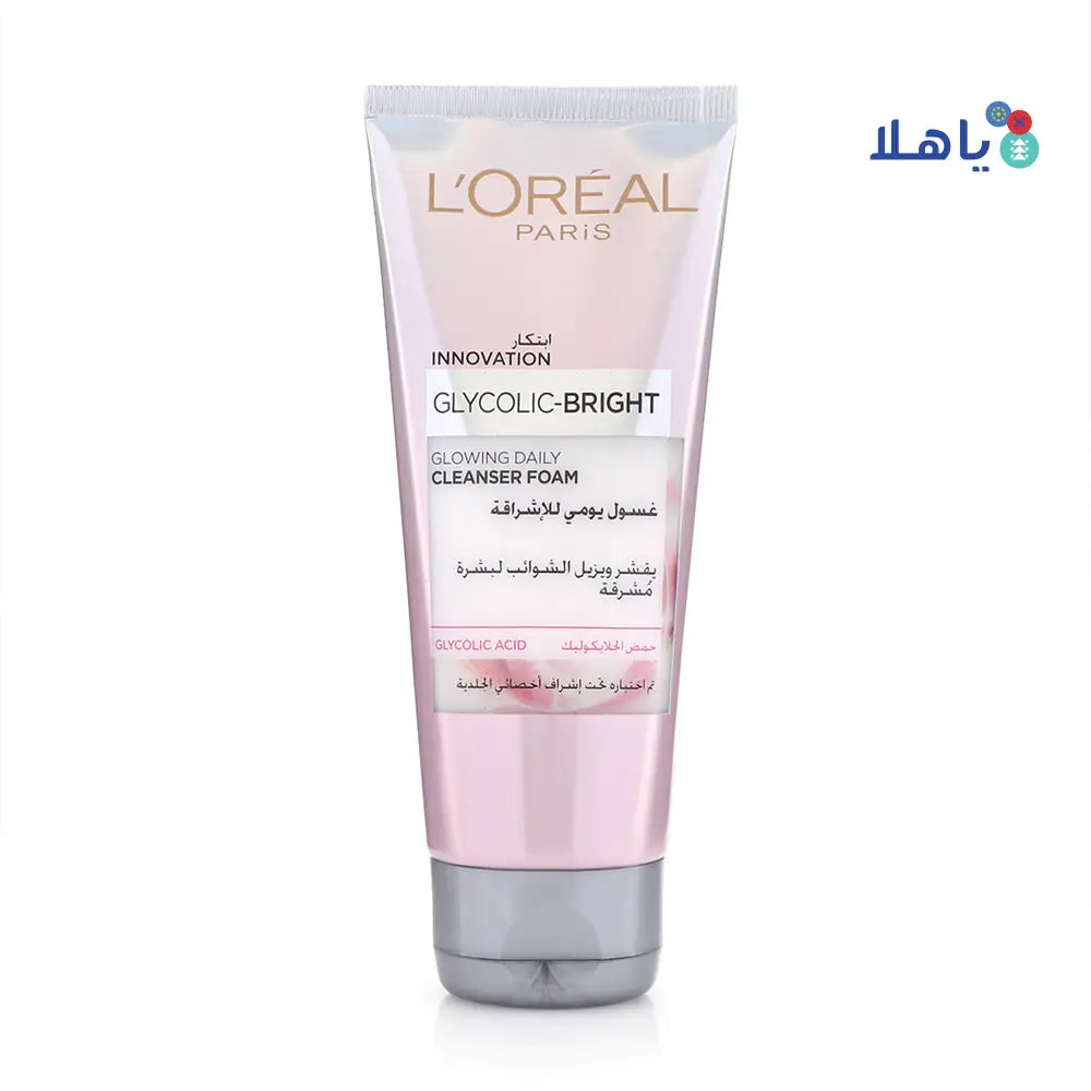 L'OREAL GLYCOLIC-BRIGHT GLOWING DAILY CLEANSER FOAM 100ML