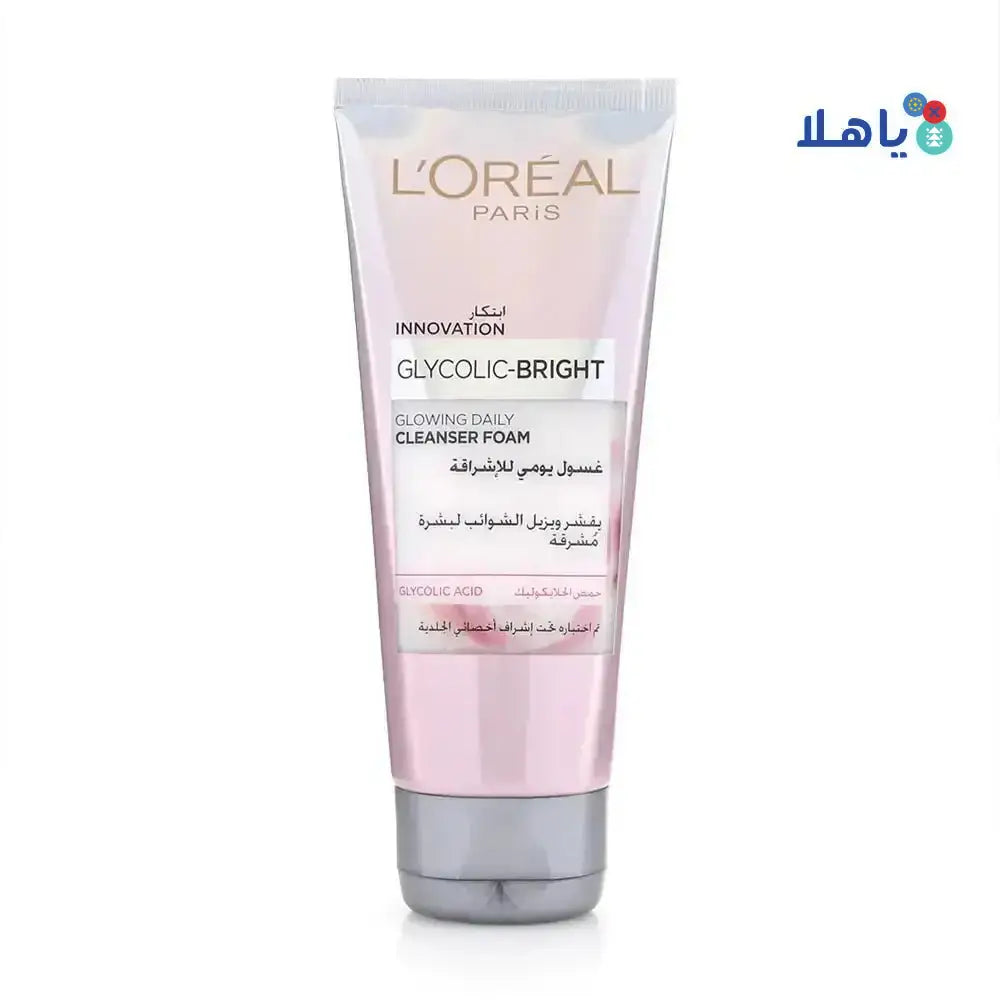 L'OREAL - L'oreal Glycolic - Bright Glowing Daily Cleanser Foam 100ml - Pharmazone - 