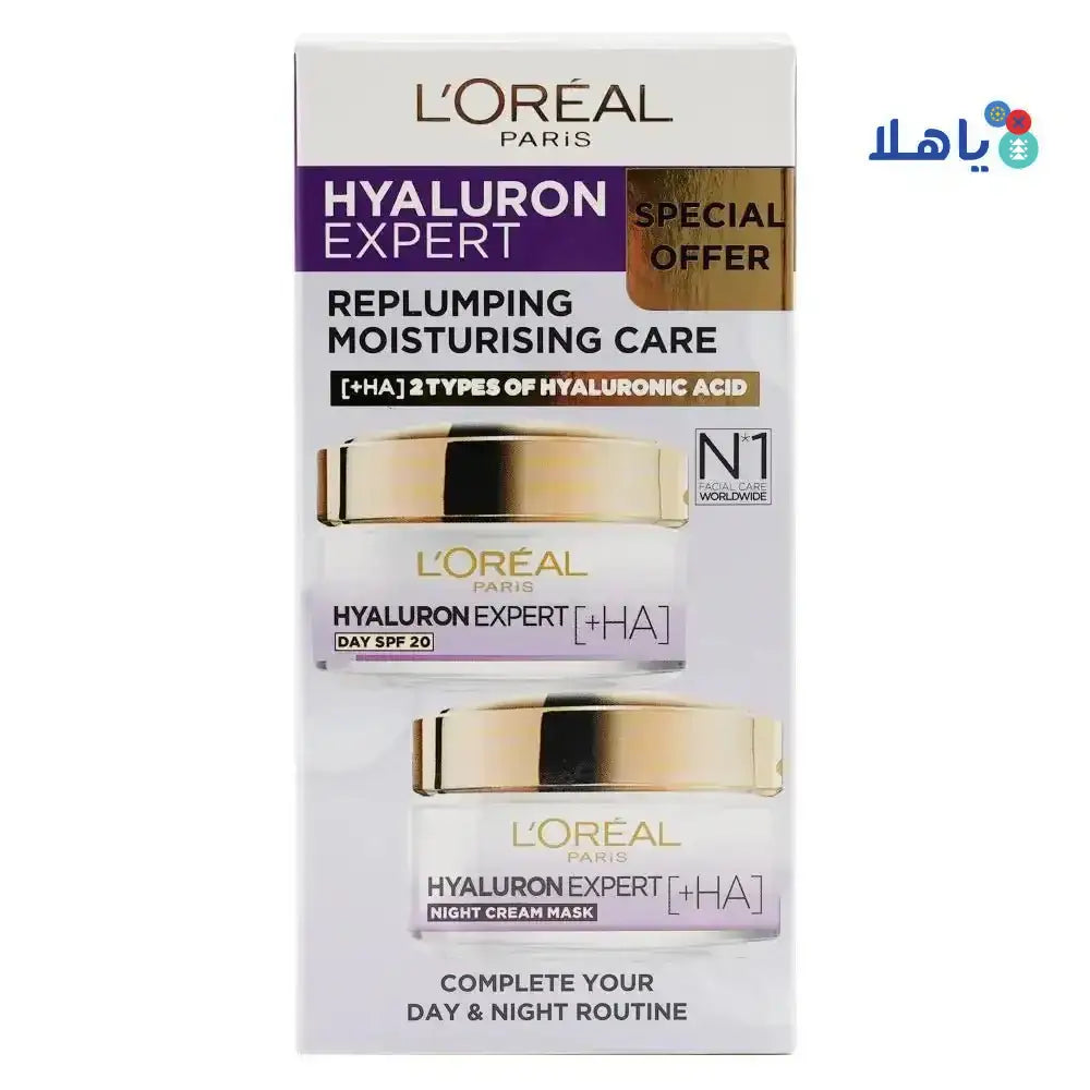 L'OREAL - L'oreal Hyaluron Expert Replumping Day+Night Cream Mask 50ml - Pharmazone - 