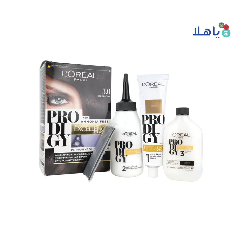 L'oreal Prodigy Permanent Oil Hair Color-3.0 Dark Brown