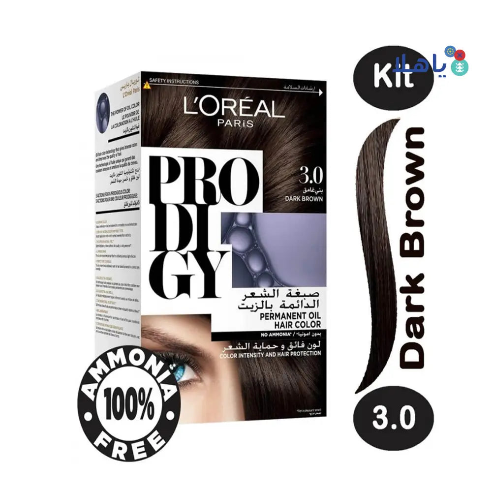 L'oreal Prodigy Permanent Oil Hair Color-3.0 Dark Brown