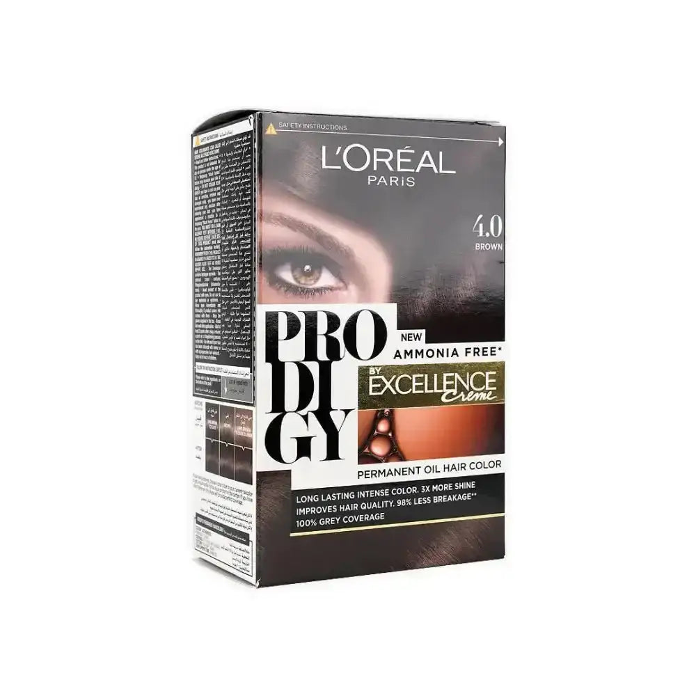 L'oreal - L'oreal Prodigy Permanent Oil Hair Color - 4.0 Brown - Pharmazone - 