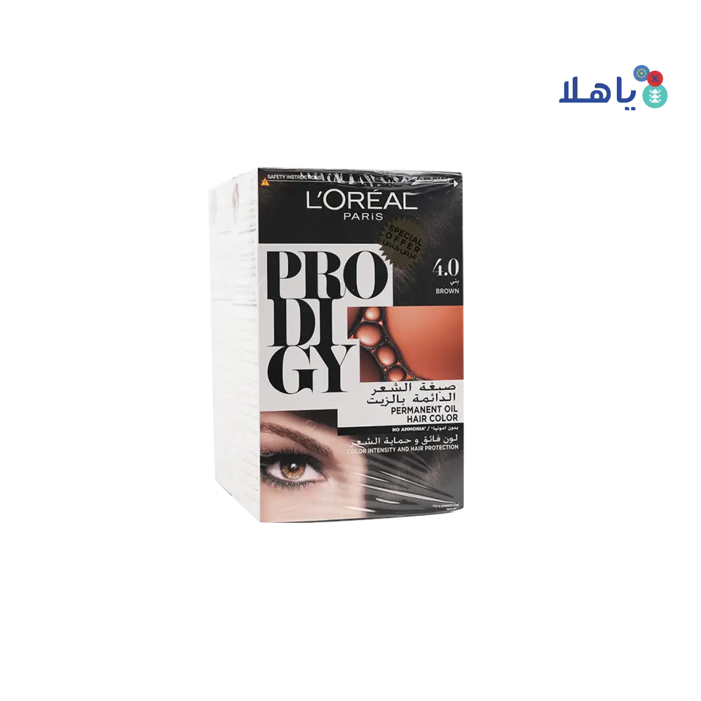 L'oreal Prodigy Permanent Oil Hair Color-4.0 Brown 25% Offer