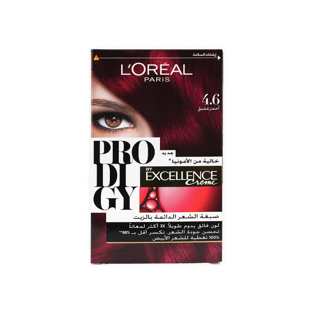 L'oreal Prodigy Permanent Oil Hair Color-4.60 Deep Red