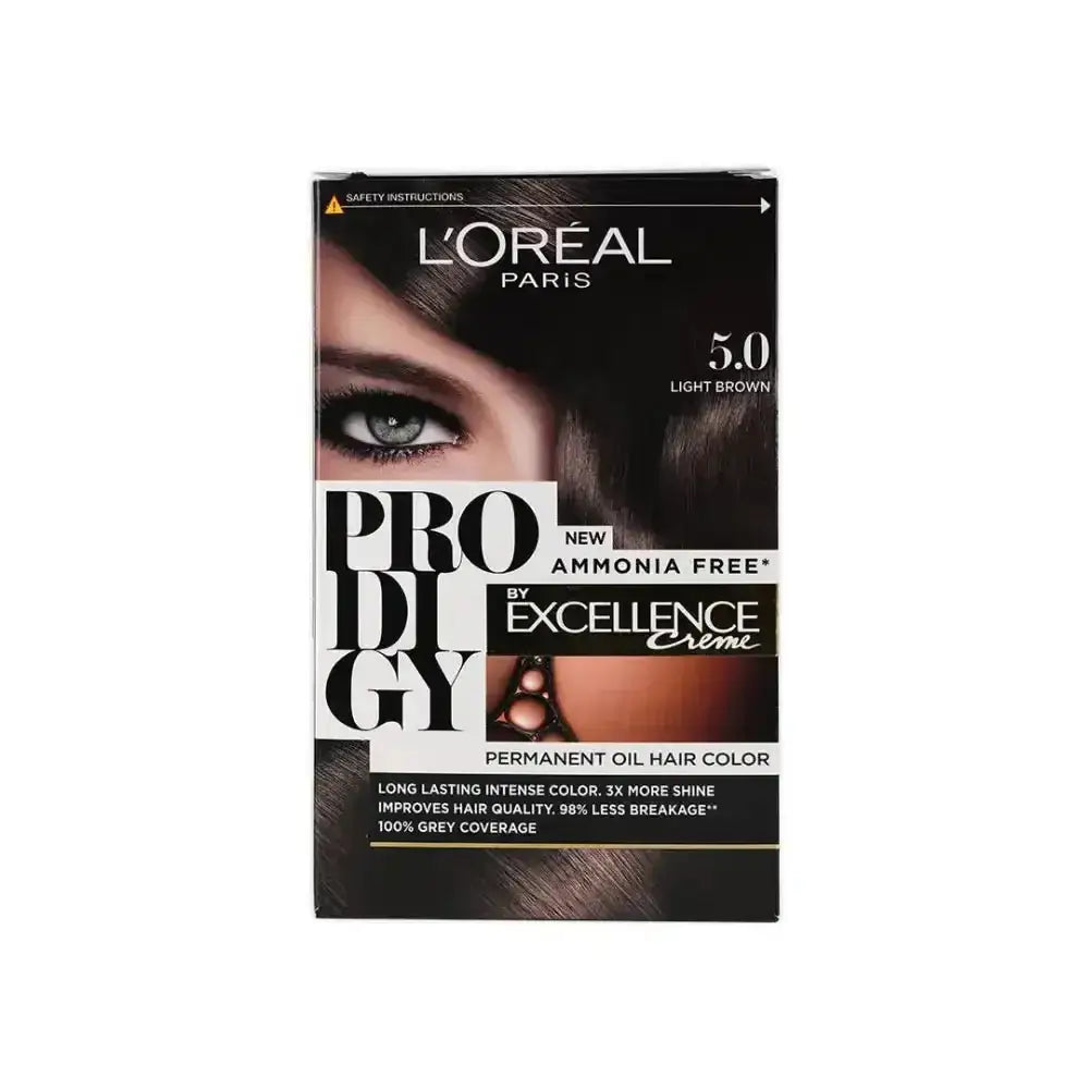 L'oreal - L'oreal Prodigy Permanent Oil Hair Color - 5.0 Light Brown - Pharmazone - 