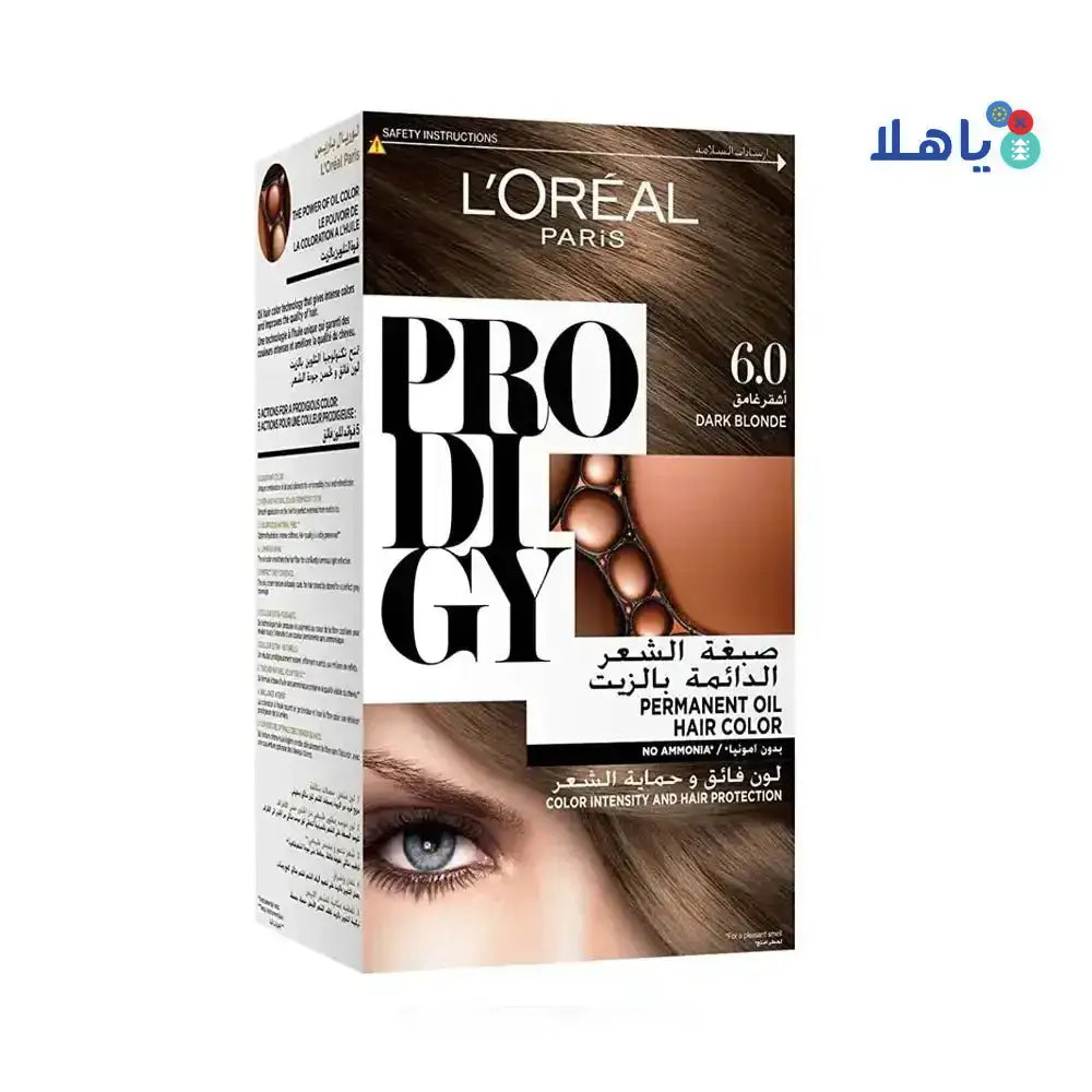 L'oreal - L'oreal Prodigy Permanent Oil Hair Color - 6.0 Dark Blonde - Pharmazone - 