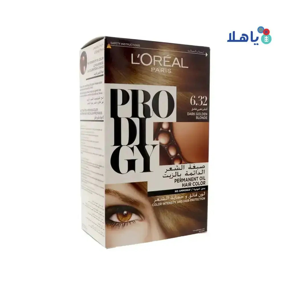 L'oreal - L'oreal Prodigy Permanent Oil Hair Color - 6.32 Dark Gold Blon - Pharmazone - 