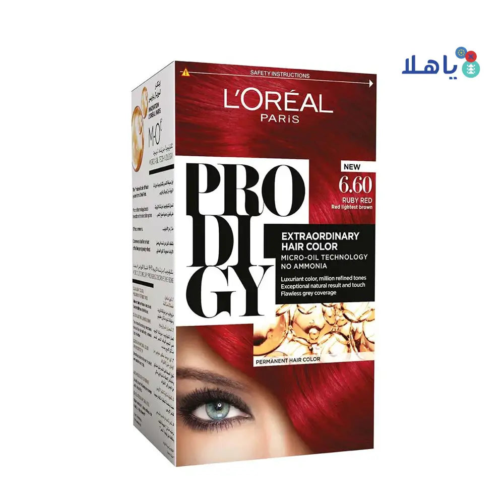 L'oreal Prodigy Permanent Oil Hair Color-6.60 Rouge Intense