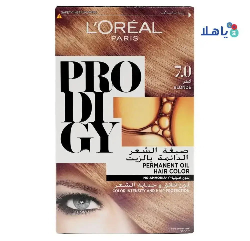 L'oreal - L'oreal Prodigy Permanent Oil Hair Color - 7.0 Blonde - Pharmazone - 