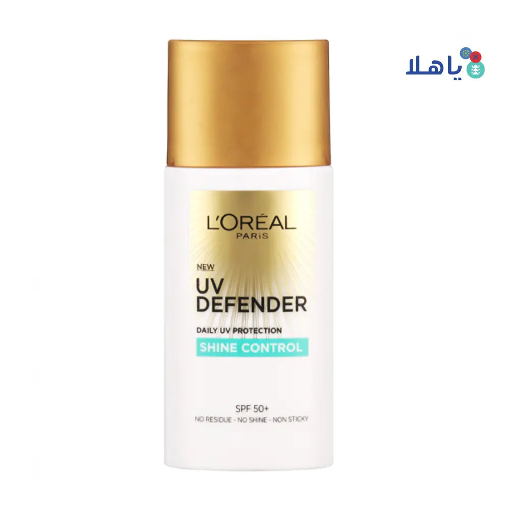 L'OREAL UV DEFENDER SPF50+ SHINE CONTROL SUNSCREEN 50ML