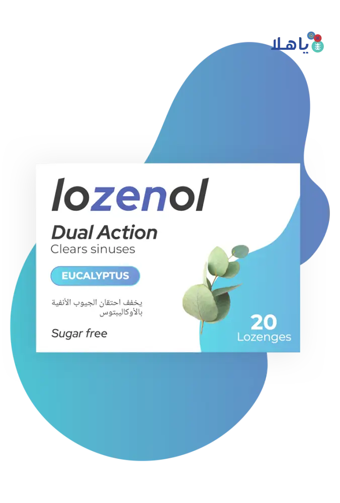 Lozenol Dual Action Sugar Free 20 Lozenges-Eucalyptus