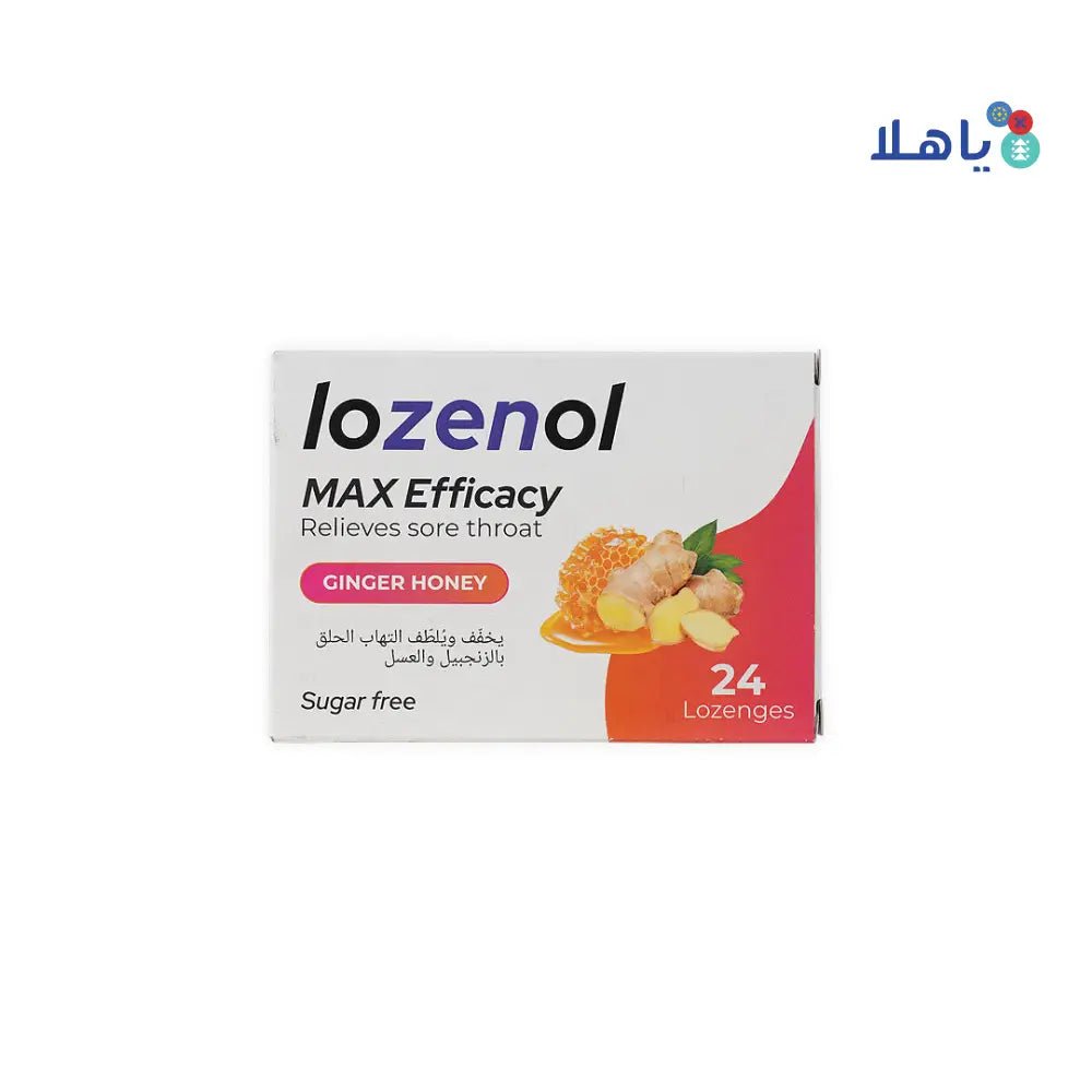 Lozenol Max Efficacy Sugar Free 24 Lozenges-Ginger Honey