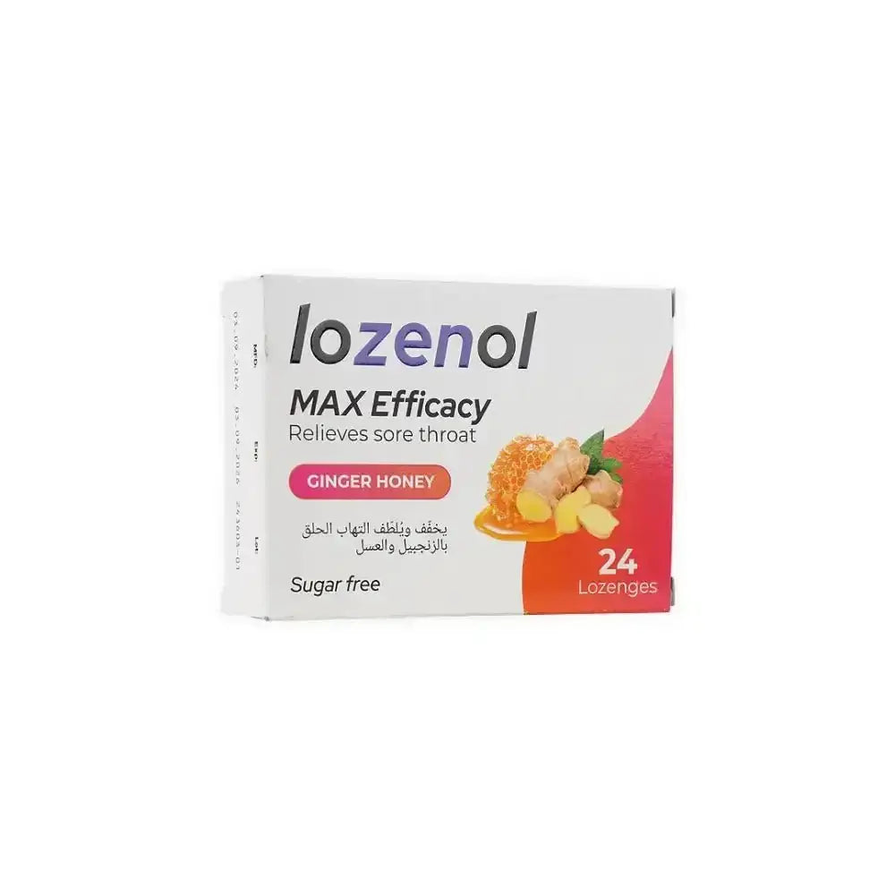 Lozenol - Lozenol Max Efficacy Sugar Free 24 Lozenges - Ginger Honey - Pharmazone - 