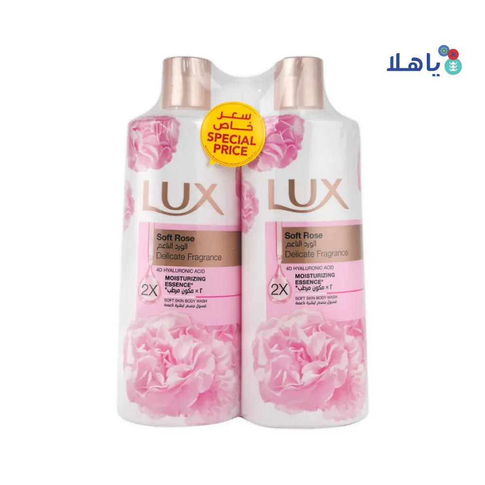 Lux Soft Rose Body Wash 2X500ml