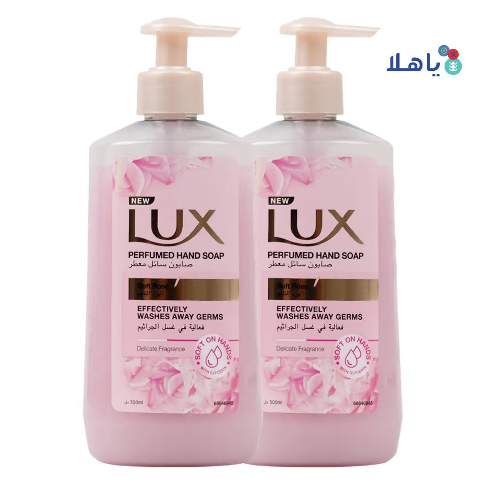 Lux Soft Rose Perfumed Hand Soap 2X500ml 10% Off