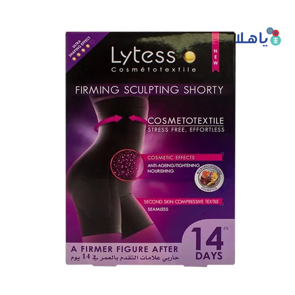 LYTESS CORRECTIVE SHORTY ANTI-AGEING BLACK - L/XL