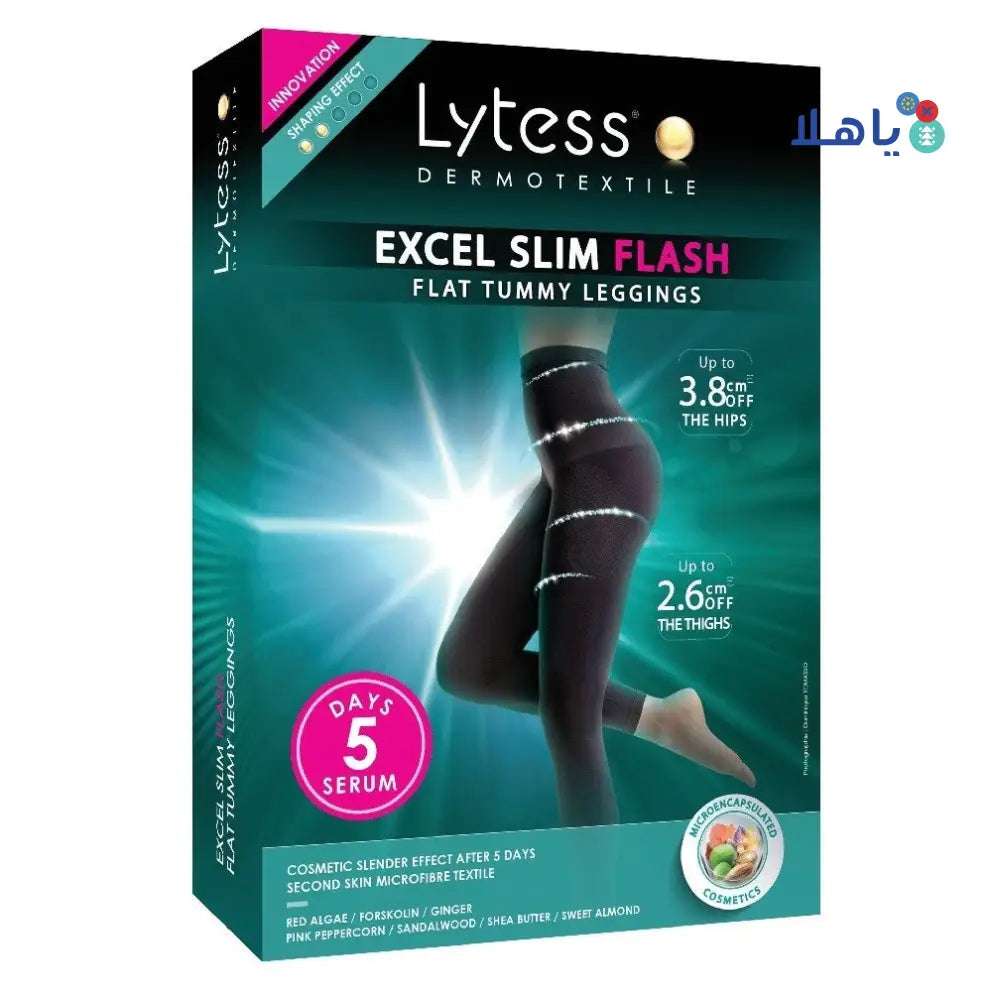 LYTESS LEGGINS EXCEL SLIM FLASH BLACK/NOIR-L/XL