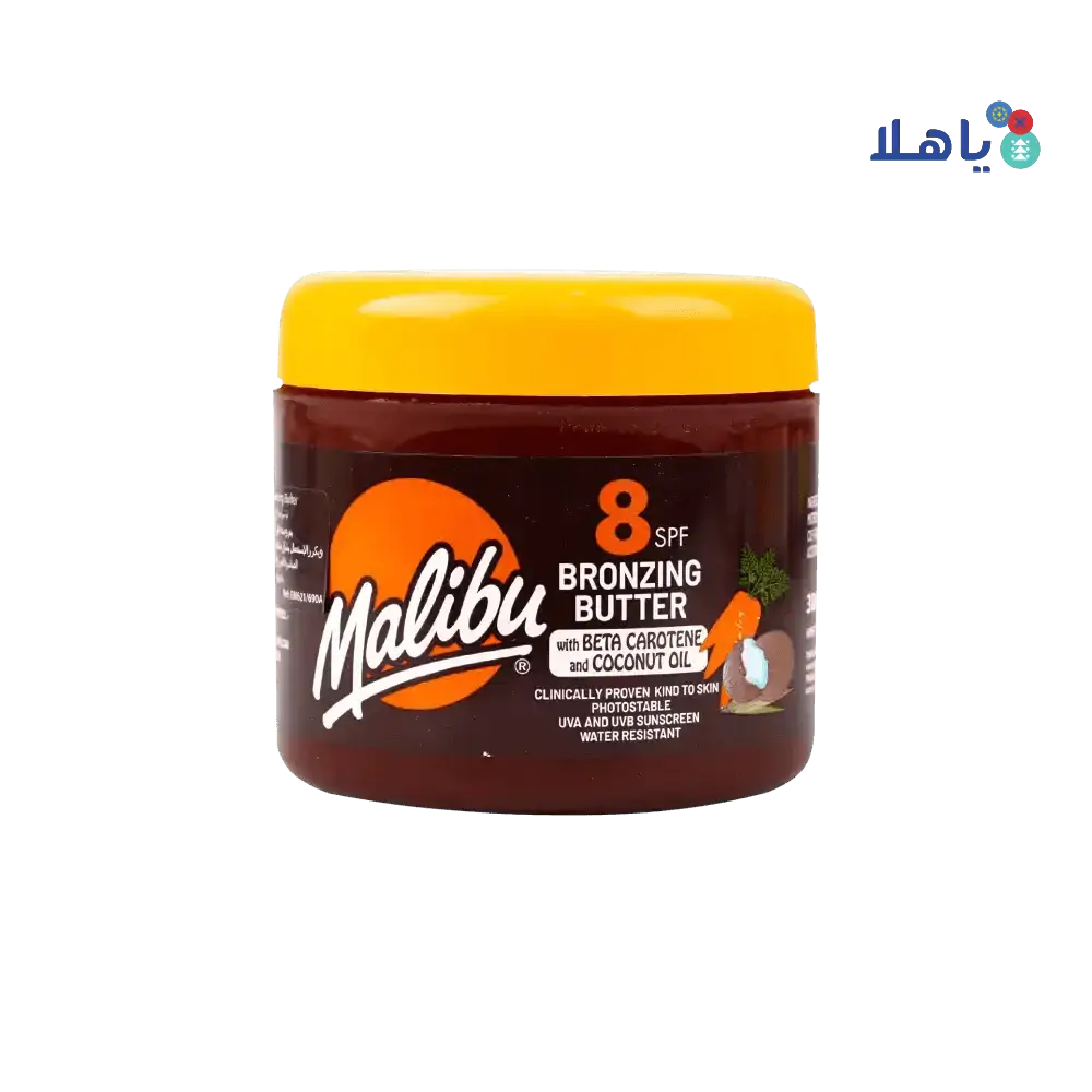 MALIBU - Malibu Spf8 Bronzing Butter 300ml - Beta Carotene&Coconut Oil - Pharmazone - 