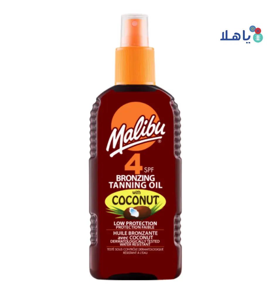 MALIBU TANNING OIL WITH COCONUT SPF4 200ML