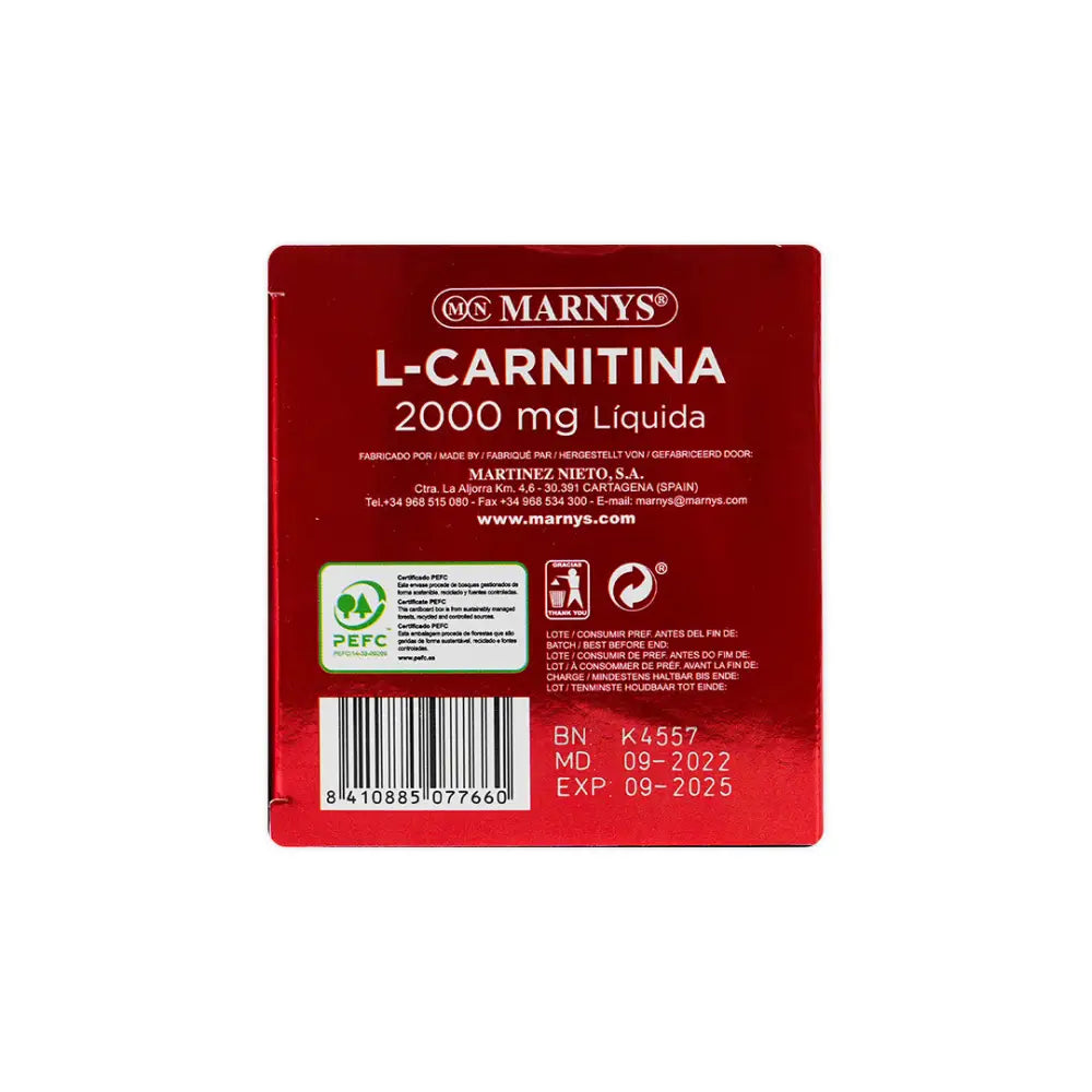 MARNYS L-CARNITINE 2000MG 20 VIALS