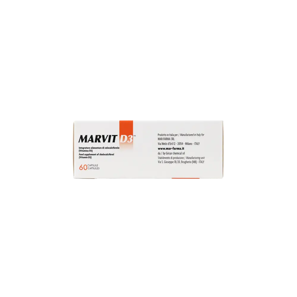 Marvit Vitamin D3 5000ui/iu 60Capsules