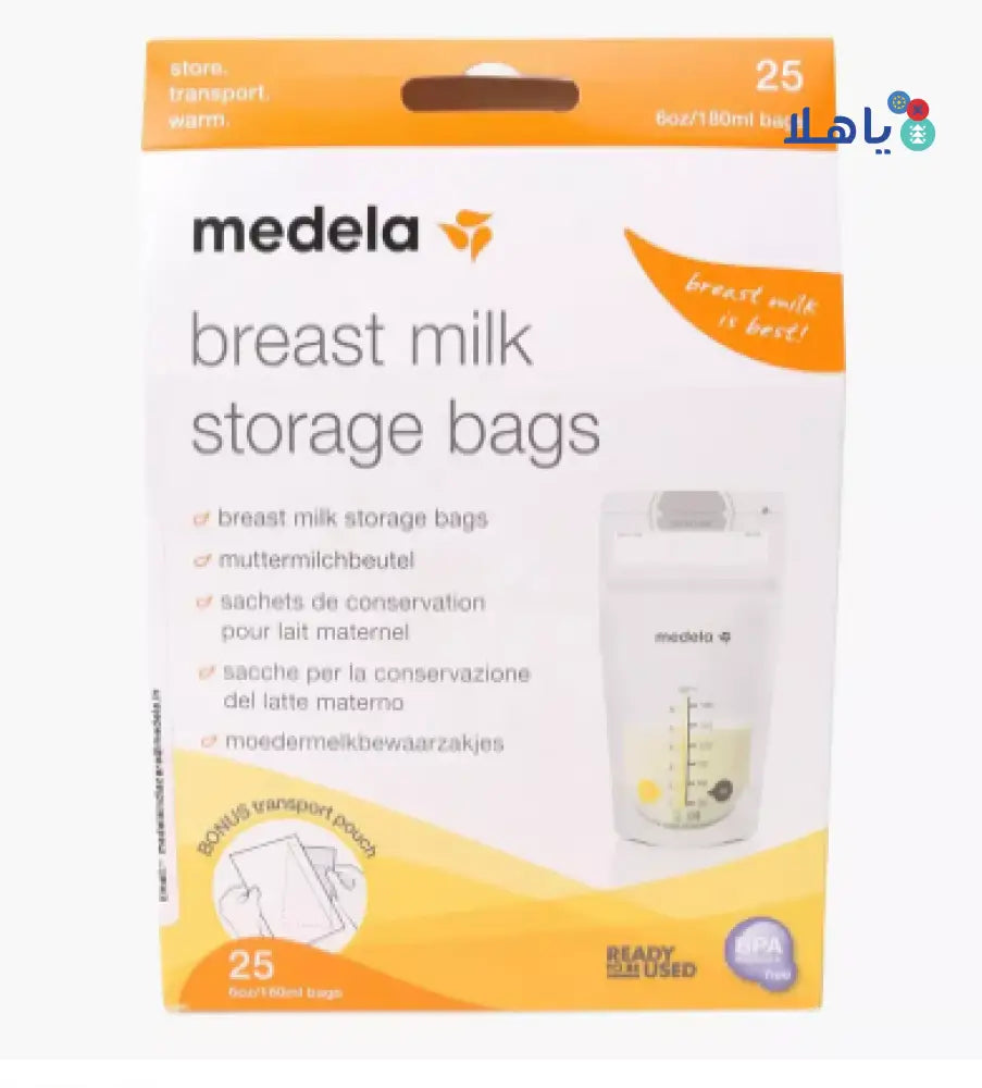 MEDELA BREAST MILK STORAGE BAGS 6OZ/180ML X25