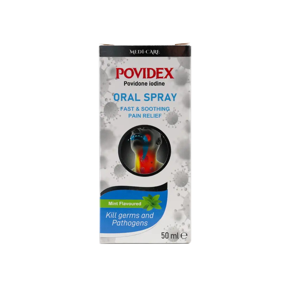 Medi-Care Povidex Oral Spray 50ml – Mint Flavoured