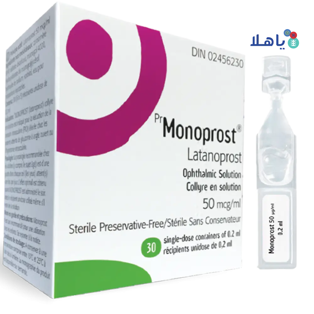 MONOPROST 50MCG/ML EYE SOLUTION 30 DOSE