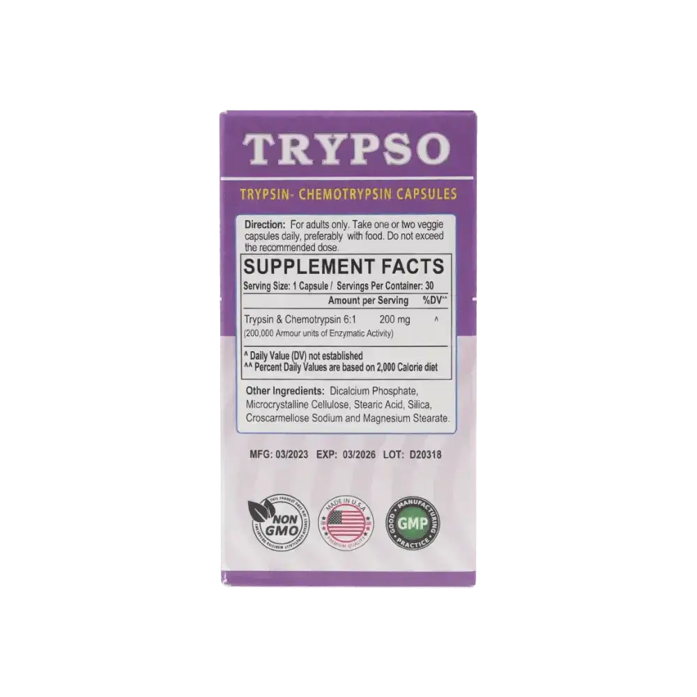 Mu Life - Mu Life Trypso 30 Veggies Capsules - Pharmazone - 