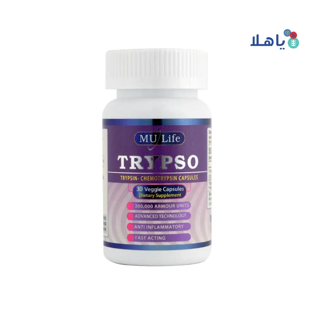 Mu Life Trypso 30 Veggies Capsules