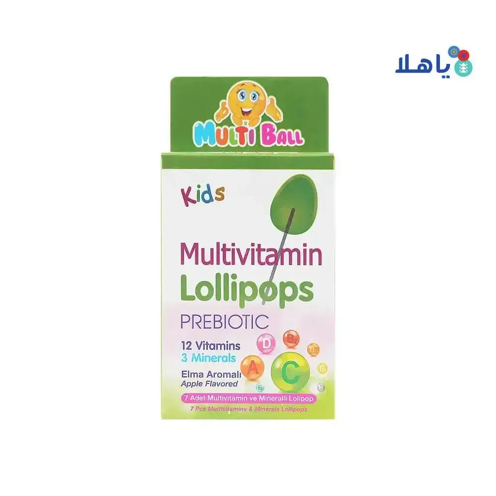 Multiball - Multi Ball Kids Multivitamin 7 Lollipops - Pharmazone - 