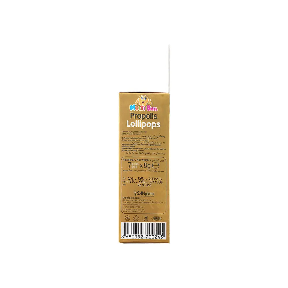 Multi Ball Kids Propolis 7 Lollipops