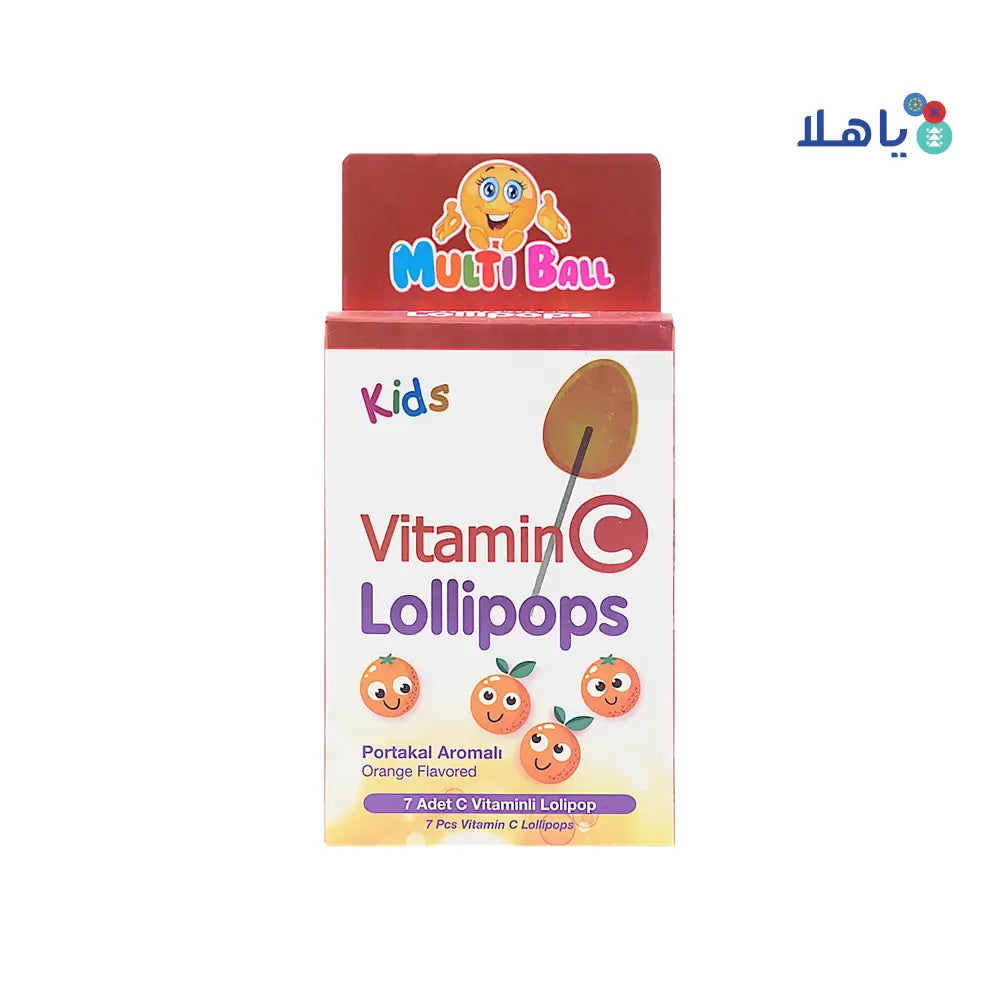 Multi Ball Kids Vitamin C 7 Lollipops