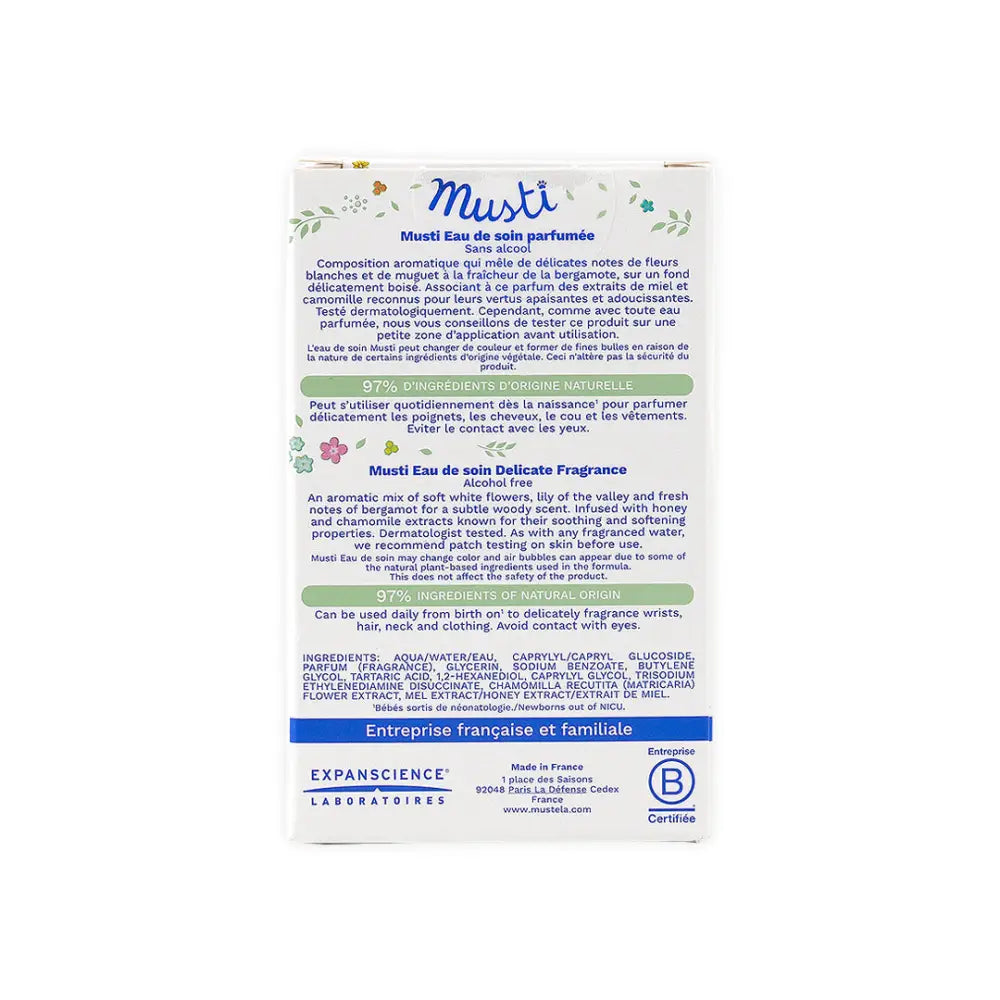 Mustela Musti Eau De Sion Delicate Fragrance 50ml