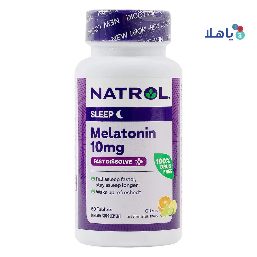 NATROL MELATONIN 10MG 60TAB (CITRUS)