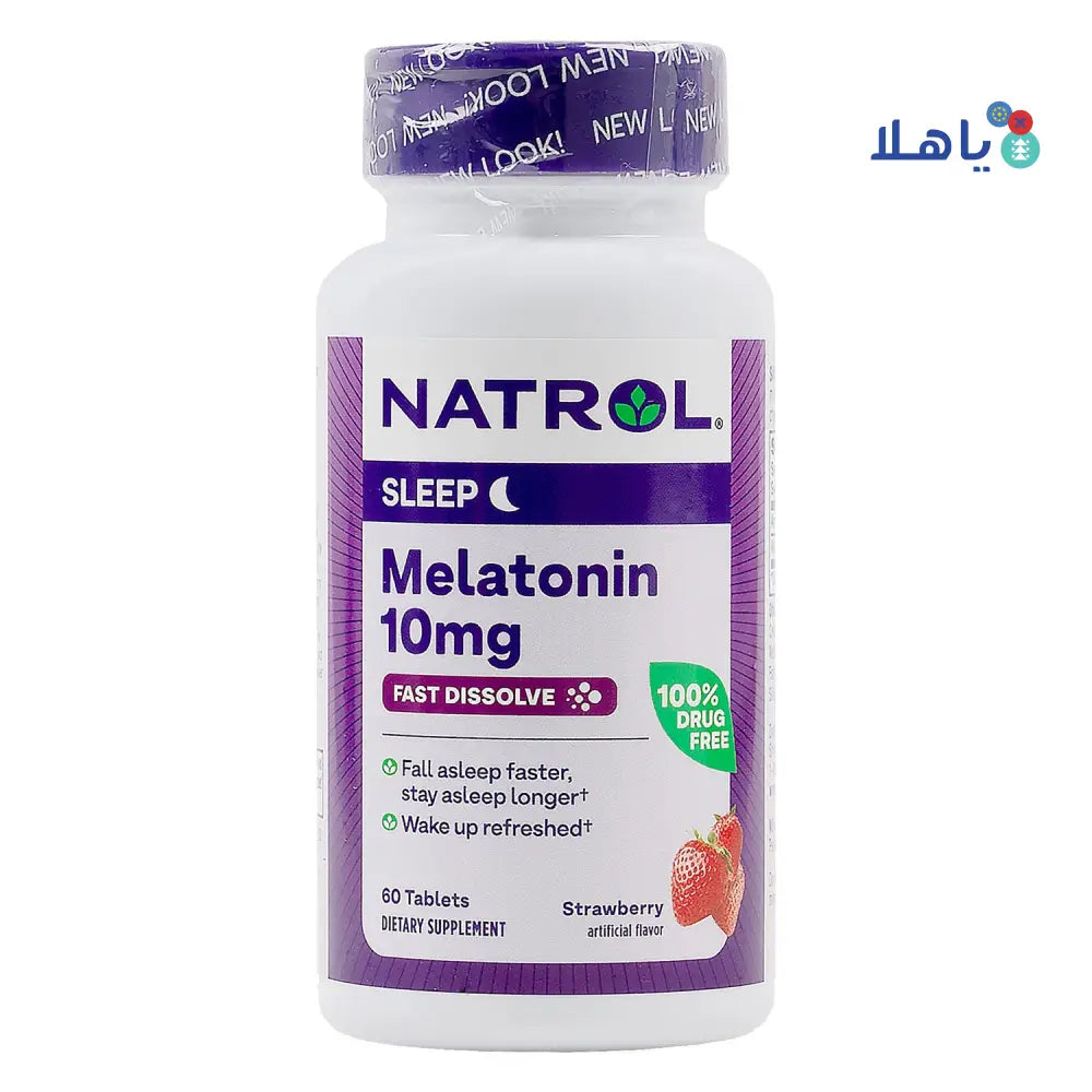 NATROL MELATONIN 10MG 60TAB (STRAWBERY)