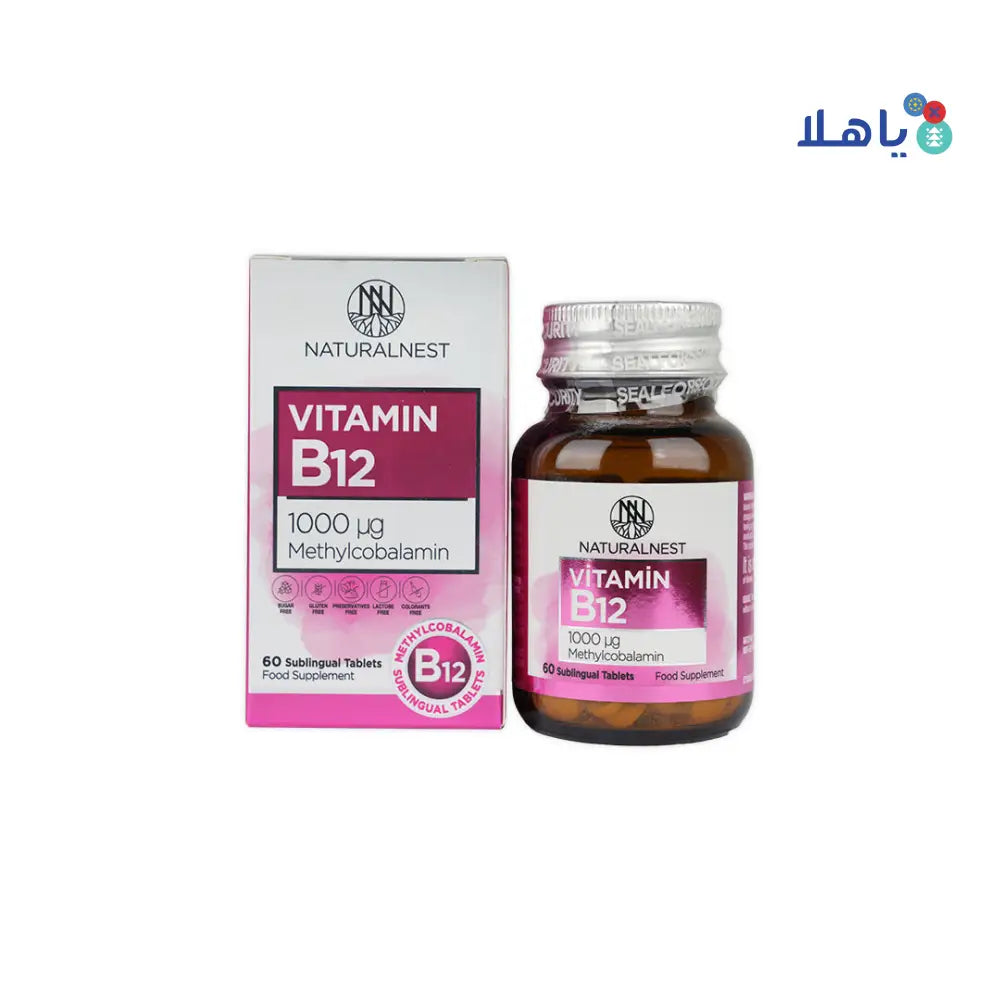 Naturalnest Vitamin B12 1000mg 60 Tablets