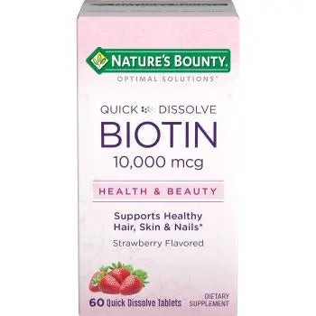 NATURES BOUNTY BIOTIN 10,000MCG 60 QUICK DISSOLVE TAB