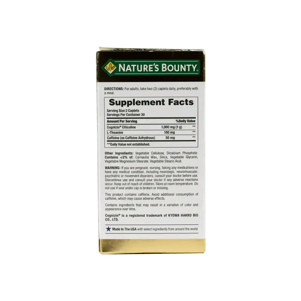 NATURES BOUNTY - Natures Bounty Active Mind 1000mg 60 Tablets - Pharmazone - 