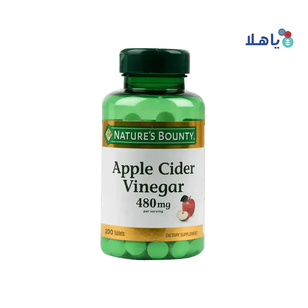 NATURES BOUNTY - Natures Bounty Apple Cider Vinegar 480mg 200 Tablets - Pharmazone - 