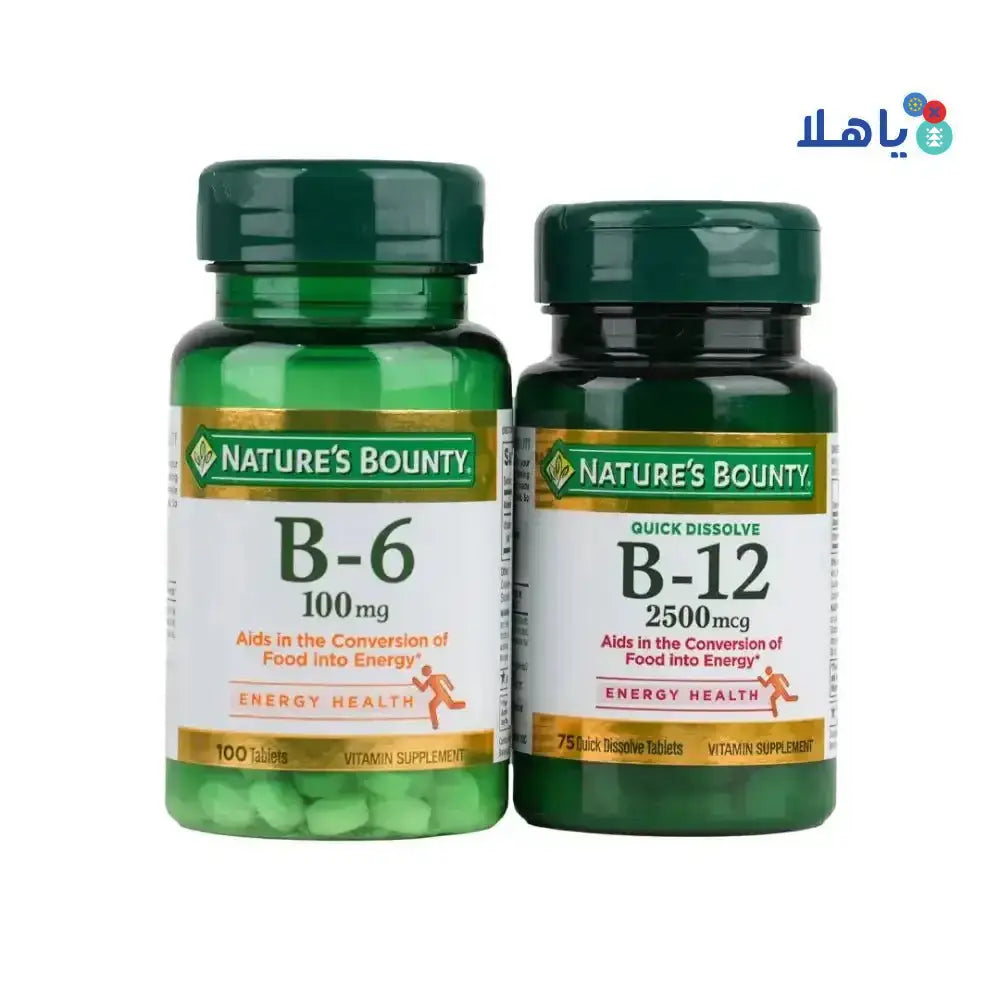 Nature's Bounty - Nature's Bounty B12 + B6 Tablets Set - Pharmazone - 